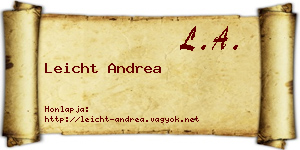 Leicht Andrea névjegykártya