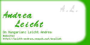 andrea leicht business card